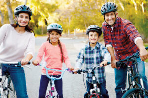 Broad Street family biking