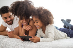 Tagliareni Plaza family with tablet